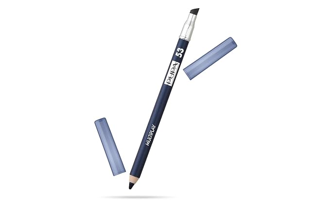 Pupa Milano Multiplay Eye Pencil - Creamy, Blendable Eyeliner With Smudge Tip - Long Wearing, Glamorous Intensity - Smooth And Lasting Color Liner For Waterline Or Lid - 53 Midnight Blue - 0.04 Oz