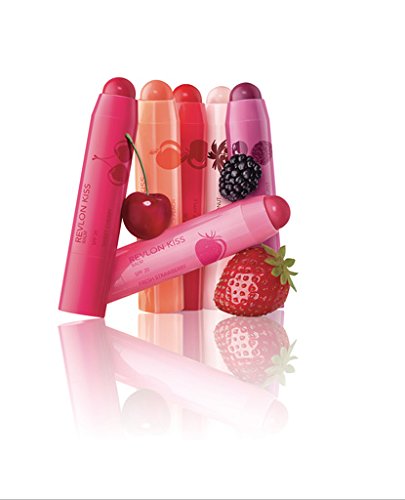 Revlon Lip Balm, Kiss Tinted Lip Balm, Face Makeup with Lasting Hydration, SPF 20, Infused with Natural Fruit Oils, 030 Sweet Cherry, 0.09 Oz (Pack of 2)