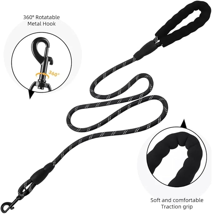 Dog Harness No Pull Adjustable Reflective,for Medium and Large Small Dog with Leash 59.06in (Camouflage, L)