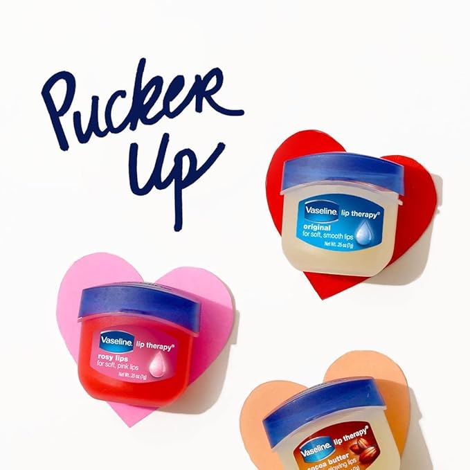 Vaseline Lip Therapy Rosy Lips 6-Pack – Moisturizing Lip Balm for Very Dry Lips in Mini Jars, 0.25 Oz Ea