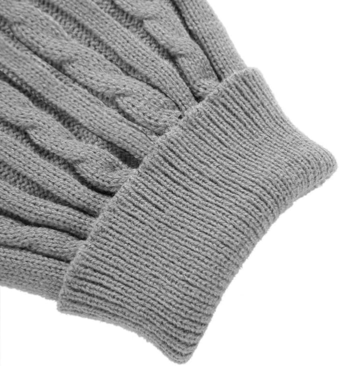 CHBORCHICEN Small Dog Sweaters Knitted Pet Cat Warm Dog Sweatshirt Winter Clothes Kitten Puppy Sweater (X-Small, Grey)