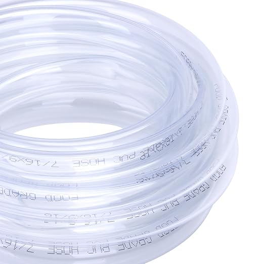 DERNORD PVC Tubing 7/16"ID X 9/16"OD Flexible Clear Vinyl Hose 10 Feet for Food Grade