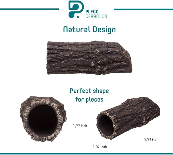 Plecoceramics Pleco Cave Natural Breeding Ceramic Decorations Fish Tank Aquarium Medium Size (6 pcs)