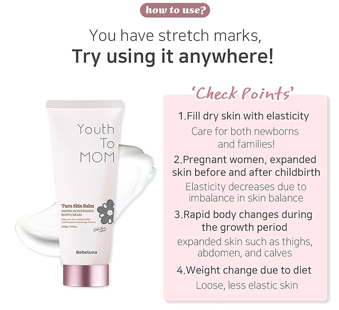 BEBELUNA | Pregnancy Stretch Mark Cream | Maternity Belly Balm for Postpartum | 98% Natural with Elderflower & Snail Secretion | 7.05 oz (200g)