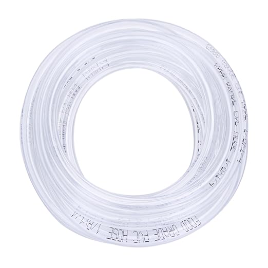 DERNORD PVC Tubing 1/8"ID X 1/4"OD Flexible Clear Vinyl Hose 10 Feet for Food Grade