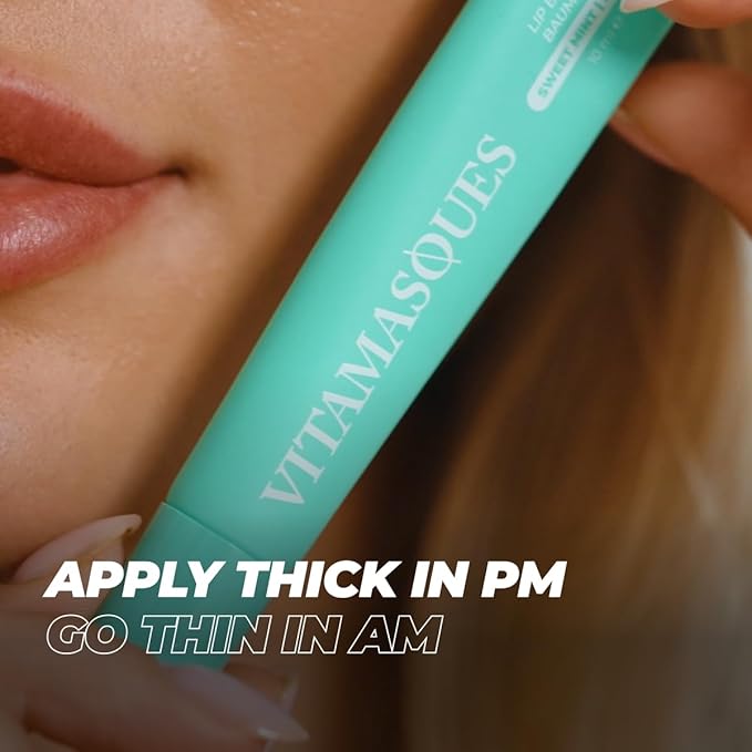 Vitamasques Lip Butter Balm - Sweet Mint Pack of 2, Korean Lip Balm - Peptide Lip Treatment - Lips Balm Hydrating - Light Tinted Lips balm - Made in Korea - 0.33 fl.oz