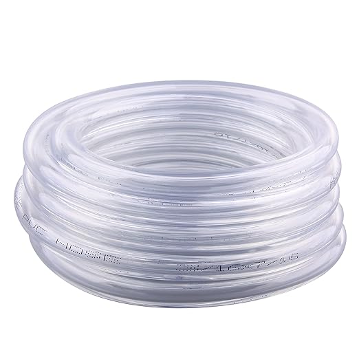 DERNORD PVC Tubing 3/16"ID X 7/16"OD Flexible Clear Vinyl Hose 10 Feet for Food Grade