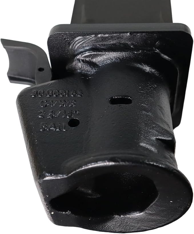 Shocker Replacement Gooseneck Stem & Demco Coupler for 2-5/16" Ball - Square with Top Crank - Black - 30,000 lbs - Adjustable