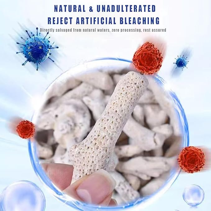 Crushed Coral for Freshwater Aquariums - Natural Filter Media,1.1 LB Crushed Coral for Aquarium,Bio Ceramic Filter Media Fish Tank Filtration Material Pond Filter Media Reusable Aquarium Filter