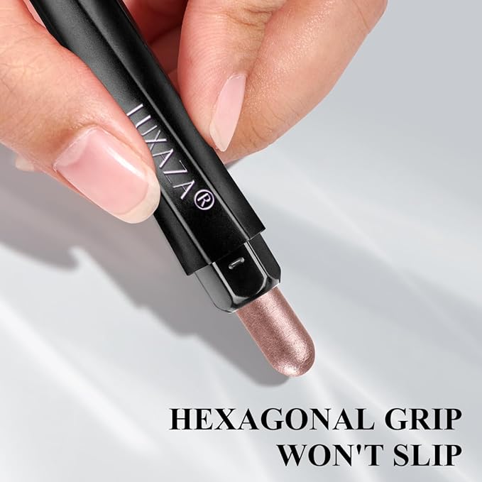 6PCS Cream Eyeshadow Stick Makeup Sets, Metallic And Matte Shimmer Eye Shadow Eye Brightener Stick Pencil Crayon, B06-Pink Ocean