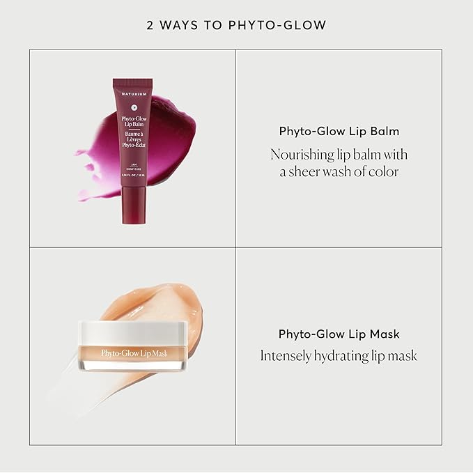 Naturium Phyto-Glow Lip Balm, Hydrating Lip Care with a Glossy Finish, 0.34 oz Jam
