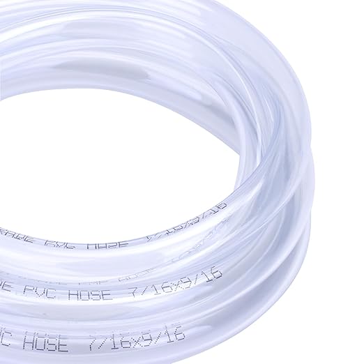 DERNORD PVC Tubing 7/16"ID X 9/16"OD Flexible Clear Vinyl Hose 5 Feet for Food Grade