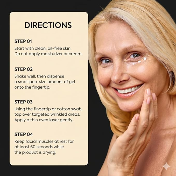 Instant Eye & Face Tightener Cream – Reduces Bags & Puffiness, Smooths Wrinkles & Fine Lines in Minutes, Temporary Lift & Firm Under-Eye Area, Advanced Lightweight Formula for Men & Women, 30 ml