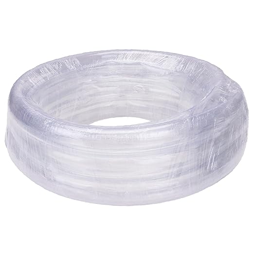 DERNORD PVC Tubing 1-1/4"ID X 1-1/2"OD Flexible Clear Vinyl Hose 25 Feet for Food Grade