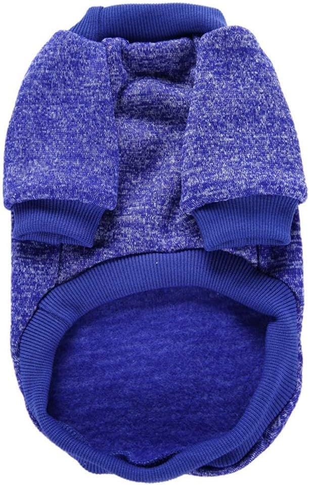 Jecikelon Dog Clothes Dogs Sweater Soft Puppies Clothing Winter Puppy Sweaters Warm Outfit for Dogs Small XXS XS Cat Apparel (Medium, Dark Blue)