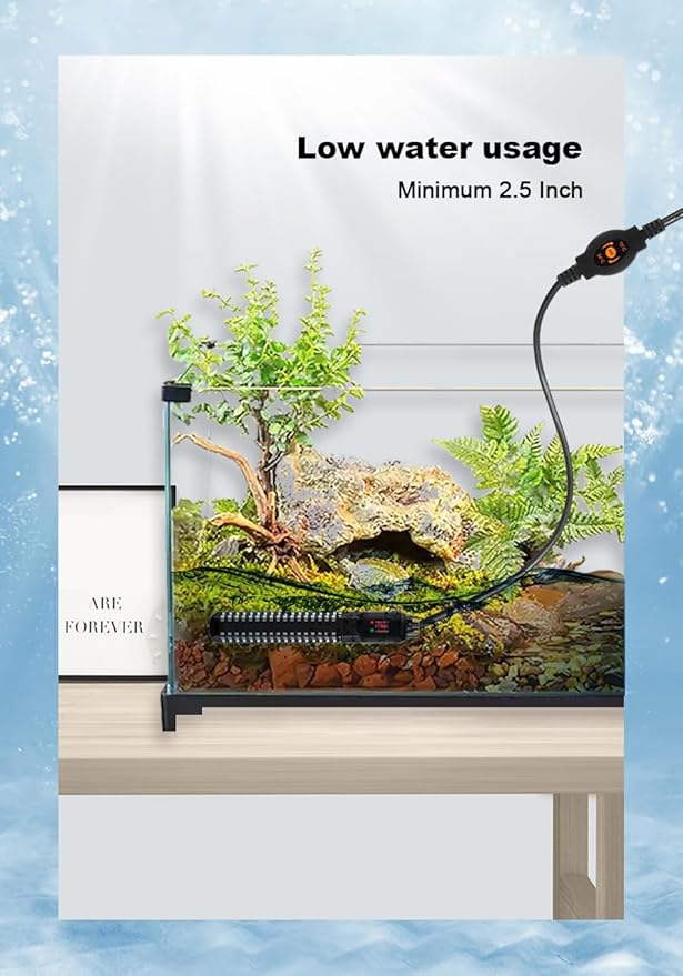 300W Aquarium Heater, Adjustable Thermostat Fish Tank Heater | Auto Shut-Off, Explosion-Proof for Fresh & Saltwater