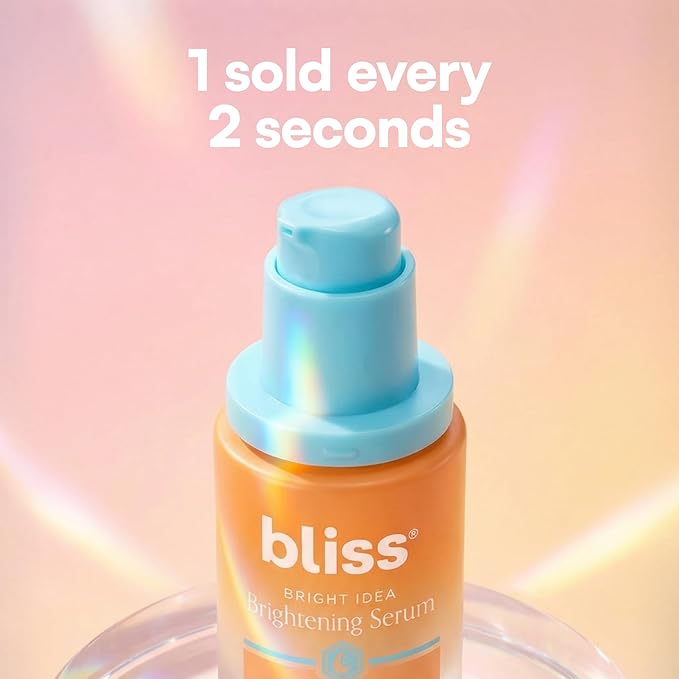 Bliss Vitamin C + Tri-Peptide Bright Idea Serum – 15% Brightening + Barrier Boost Complex for Radiant, Firm Skin – Anti-Aging Face Serum Boosts Collagen & Elasticity - 1 fl oz