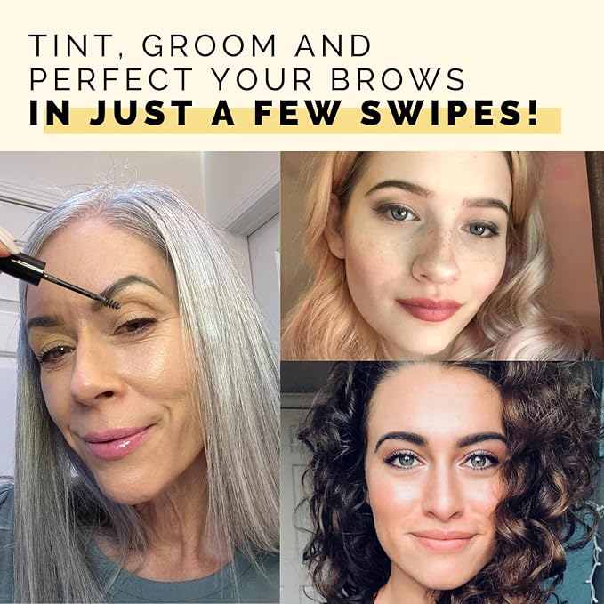 Elizabeth Mott Queen of the Fill Eyebrow Gel ??Tinted Brow Filler, Volumizer & Setter, Natural-Looking Fuller Brows ??Covers Gray Hairs, Water-Resistant, Long-Lasting ??Cruelty-Free, Blonde Shade, 4g