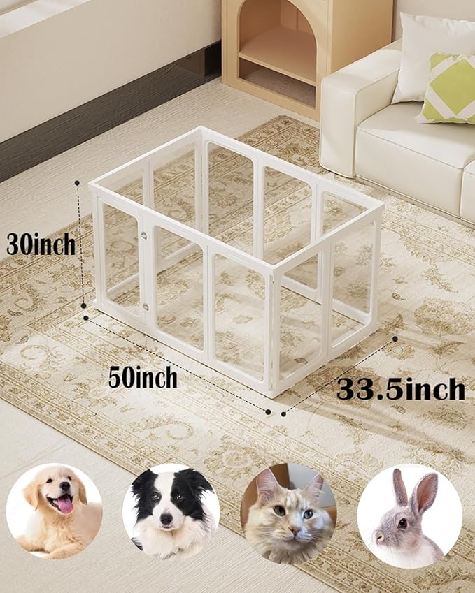 2-Piece Panels Special for SPOODOR Acrylic Dog Pen-30-Inch Height