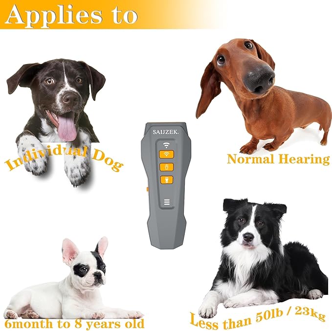 Ultrasonic Dog Trainer G2 | 3-in-1 Bark Deterrent | Anti Barking Training Device ,Dog Silencer | Barks No More Devices | Stop Control Dogs Bad Behavior | Stopper Corrector Clicker Repellent - New Gray