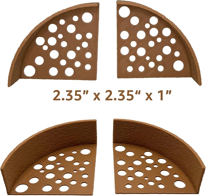 CTWPets Half Shrimp Breeding Protector | Shrimp Breeding Cave Aquarium Tunnel (Light Brown, 1 Pack)