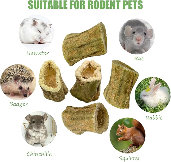 Rabbit Chew Toys Guinea Pig Treats Natural Papaya Wood Chew Sticks for Teeth Bunny Guinea Pig Hamster Chinchilla