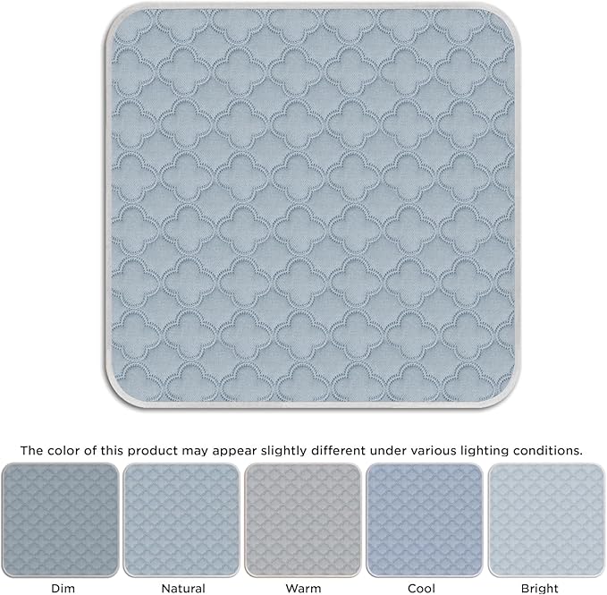 Washable Pee Pads for Dogs - 2 Pack Reusable Pee Pads,Waterproof Puppy Pads,Pet Training Pads,Super Absorbent with Dog Paw Shape Non-Slip Backing (Light Grey, 36" X 41" - 2 Pack)