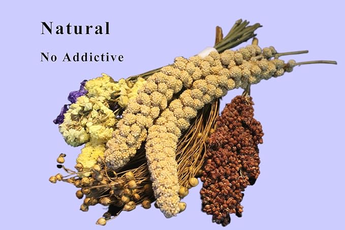 Natural Hamster Bedding Flowers Herbs Sprays Treat for Cage Habitat Enclosure Decor for Dwarf Syrian Gerbils Mice Mouse Rat Pet Accessories Supplies