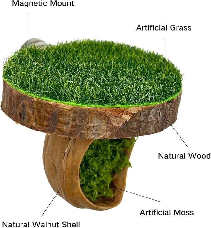 Jumping Spider Enclosure Accessories, Pumpkin Decor Hideout and Platform, Habitat Hide House for Spiders and Small Pets