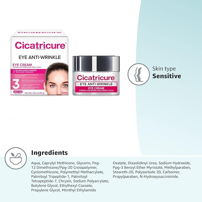 Cicatricure Blur & Filler Anti-Wrinkle Eye Treatment: Advanced Formula for Fine Lines, Under-Eye Bags & Skin Rejuvenation, Hydrating Eye Cream for Daily Use, 0.5 Ounce (Pack of 2)