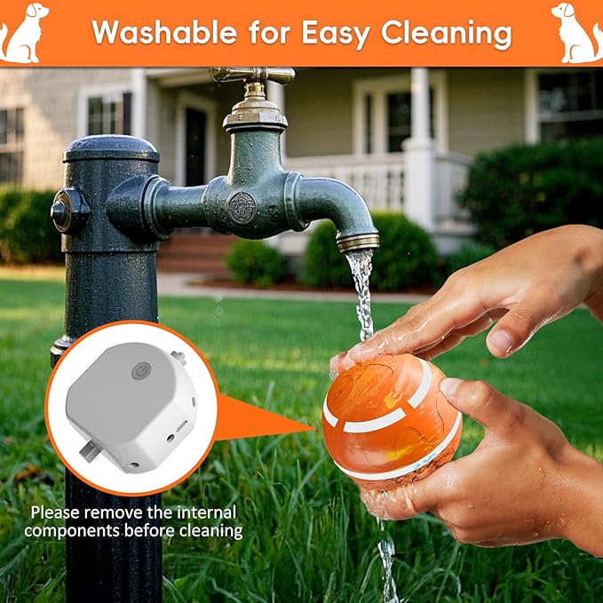 Smart Interactive Dog Ball, Interactive Dog Toys with Remote Control, Automatic Moving Pet Ball for Medium and Large Dogs, TPU Material, Rechargeable Vibrating Bouncing Pet Toy