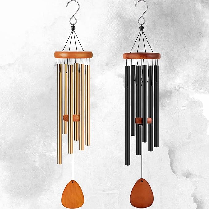 Personalized Dog Memorial Gifts for Loss of Dog - Custom Sympathy Wind Chime with Photo & Name, 26"/32"/36" Outdoor Bereavement Keepsake for Garden or Patio(Gold)