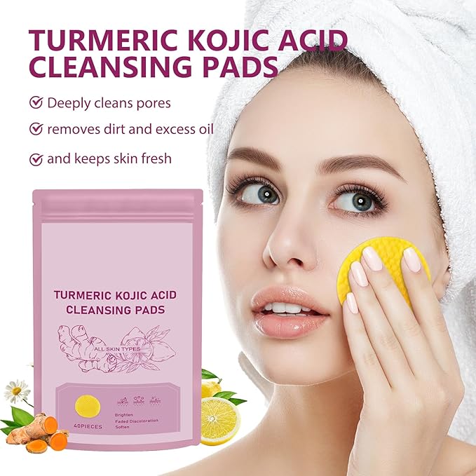 Roseye Turmeric Facial Kit with Brush - Foaming Face Wash & Soap for Refreshed Feel, Hydration, Subtle Shimmer - Unisex Skincare-5pcs