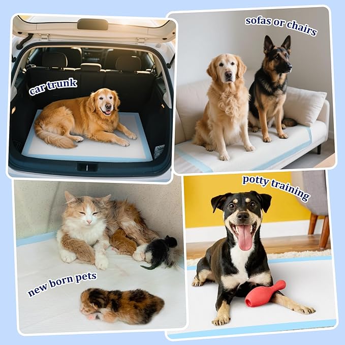 Ownpets XXXXL Puppy Training Pad 47"x31" 40 Count, Extra Large Giant Dog Pee Pads, Leak-Proof 6-Layer Pet Potty Training Pads Pee Pads with Quick-Dry Surface for Puppies, Cats, Rabbits
