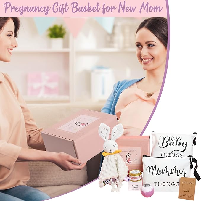 New Mom Gifts - LIKEYO New Mom Care Package After Baby, Pregnancy Gifts Basket for Expecting Mother, Mommy to Be, First Time Mommy Care Package After Birth Postpartum Essentials for Women Mama