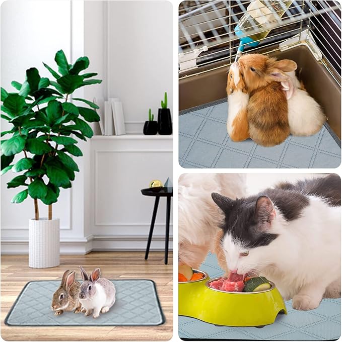 2 Pack Guinea Pig Cage Liners Washable Guinea Pig Bedding Waterproof | Super Absorbent | Non Slip | Reusable Guinea Pig Pee Pads for Small Animals Rabbit Hamster Rat - for Midwest 48" x 24"