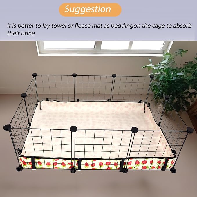 Guinea Pig Cage Liner,Washable Waterproof Oxford Cloth Cage Liners for Small Animals,Hamster Chinchilla Hedgehog Rabbit and Other Small Animals Not Include Cage