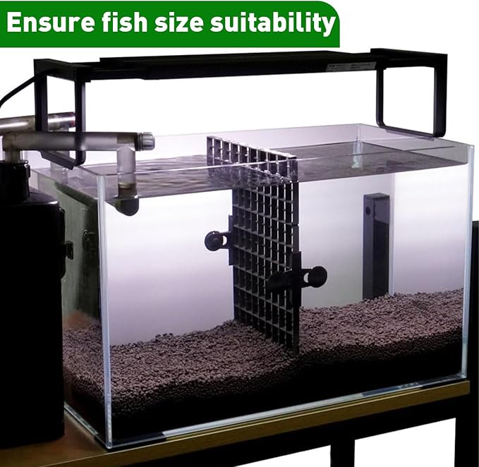 LINLAN 6 Pieces 11.8x11.8in (30X30cm) Aquarium Grid Plastic, Fish Tank Divider, Egg Crate for DIY Filtration and Bottom Protection in Aquascaping (White-No Accessories)