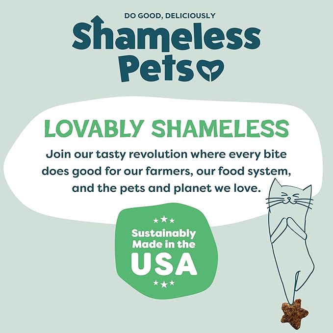 Shameless Pets Celebration Birthday Crunchy Cat Treats Chicken and Catnip Treats with Digestive Support (Pack of 2)