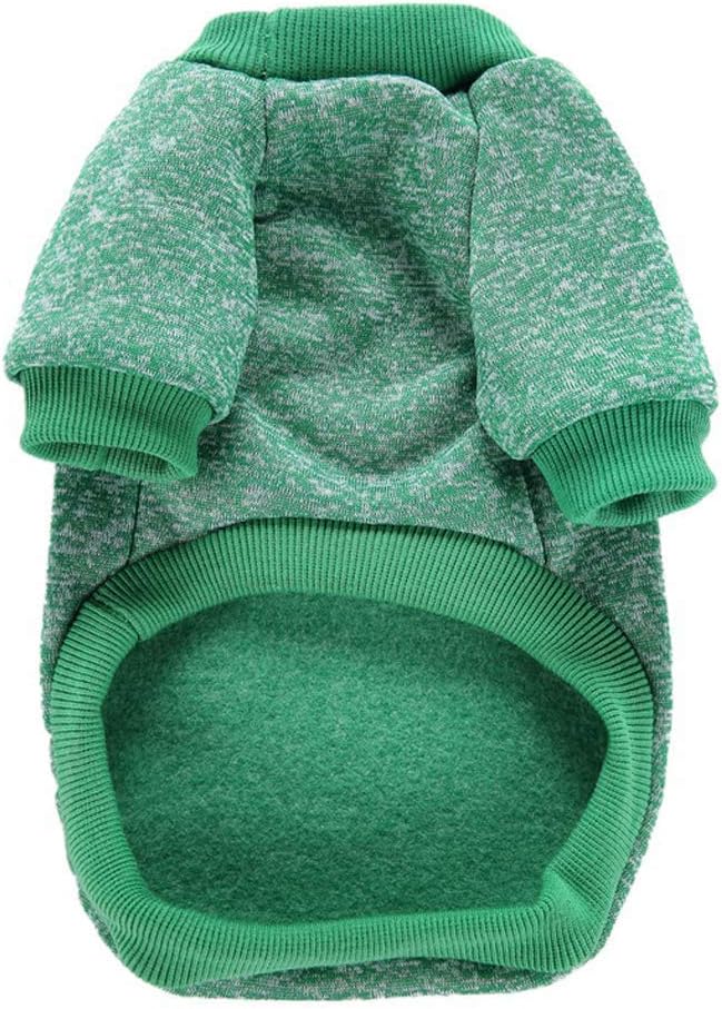 Jecikelon Dog Clothes Dogs Sweater Soft Puppies Clothing Winter Puppy Sweaters Warm Outfit for Dogs Small XXS XS Cat Apparel (Green, S)