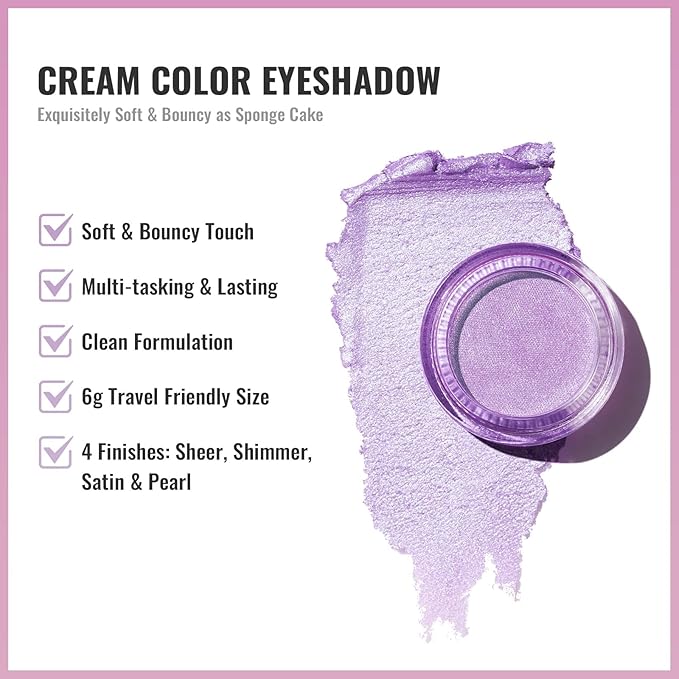 Oulac Cream Eyeshadow also for Highlighter Large Capacity Highly Pigmented Eye Shadow Waterproof &Long Lasting with Moisturizing Formula 04