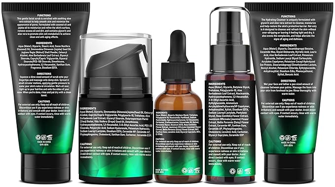 Gifts for Men,Skin Care for Men,Hydrating & Moisturizing Face Care Routine for Mens All Skin Types,Birthday Fathers Gifts Valentines for Him Dad Boyfriend Husband Christmas Stocking Stuffers