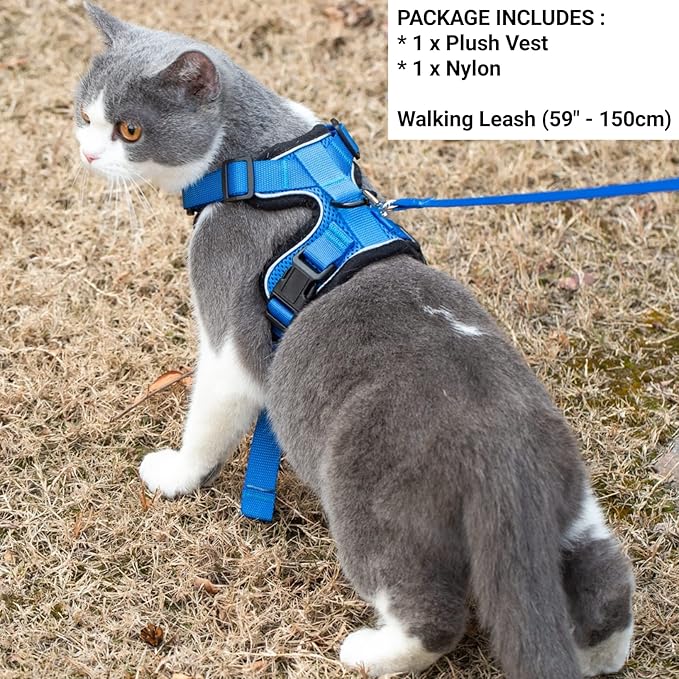 Mr. Peanut's PurrTrek Reflective Cat Harness with Matching Leash (Small, Pink)