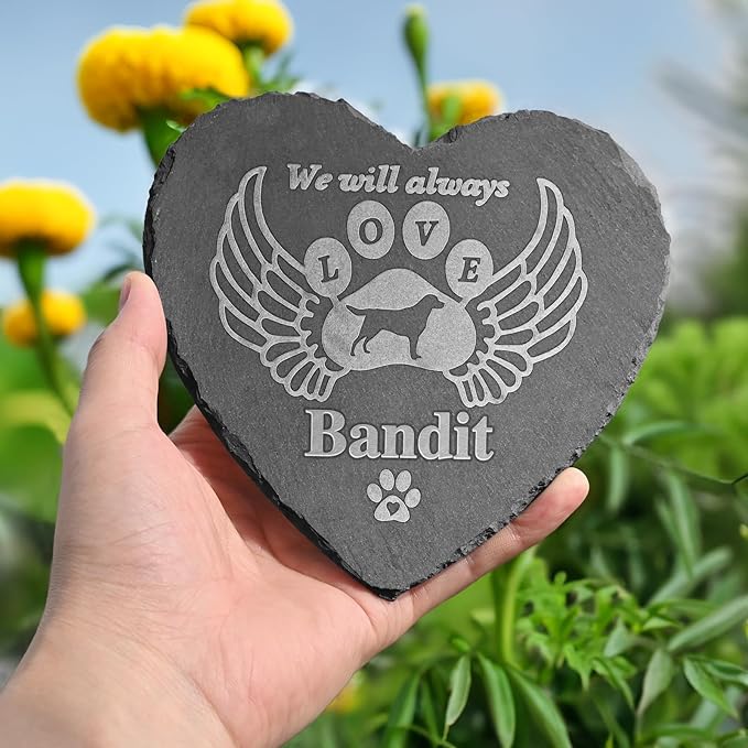 Pet Memorial Stones for Dogs, Dog Gifts Loss of Dog, Sympathy Gift, Remembrance Gift Bereavement Passed Away In Memory 4''×4''/10×10cm