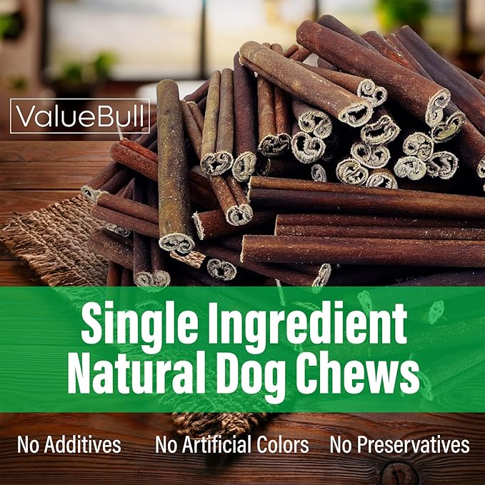 ValueBull Collagen Sticks for Dogs, 6 Inch Thick Chews, Natural Long-Lasting Dog Treats, 50 Count - Supports Joints, Skin & Coat with Chondroitin & Glucosamine