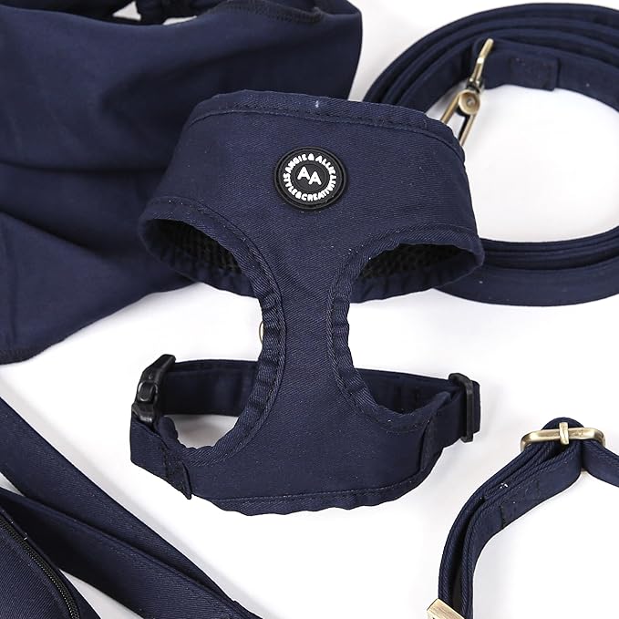 Angie and Allie Organic Cotton Dog Harness,No Pull Pet Harness with Leash D-Ring,Adjustable Soft Padded Dog Vest,Comfortable,Sustainable,Breathable and Stylish for Your Canine Companion