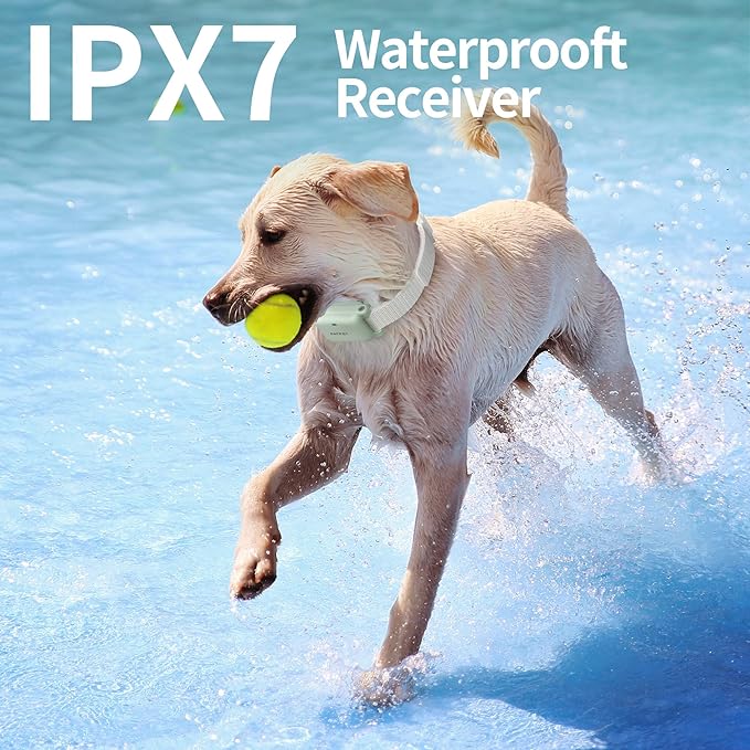 PATPET Dog Training Collar - IPX7 Waterproof Static Collar for 8-100lbs Small Medium Large Dogs, 1800ft Rechargeable Dog Trainer, 3 Safe Modes, Green