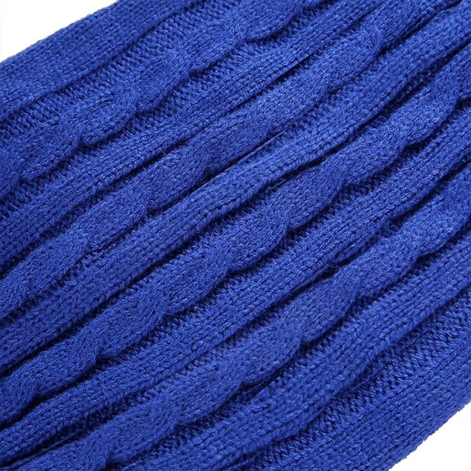 CHBORCHICEN Small Dog Sweaters Knitted Pet Cat Warm Dog Sweatshirt Winter Clothes Kitten Puppy Sweater (Large,Dark Blue)