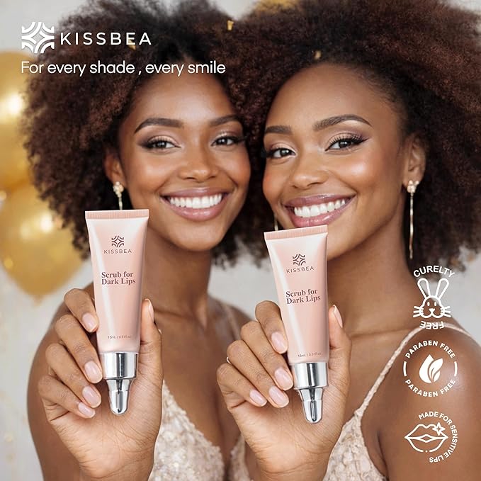 Lip Scrub for Dark Lips: Lip Lightening for Dark Lips for Dry, Uneven-Toned Lips, with Avocado Oil, Shea Butter, Vitamin C & Licorice, 0.51 fl oz