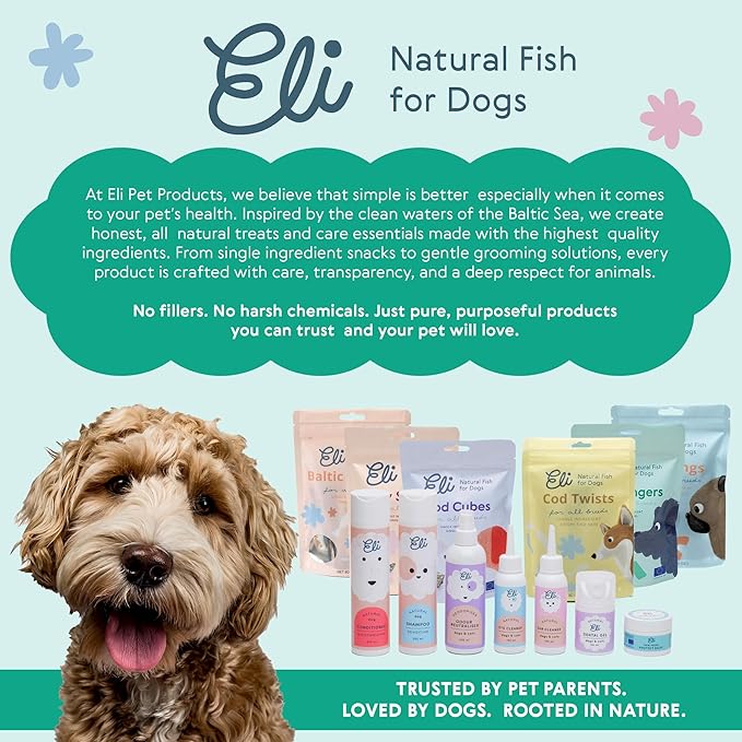 Eli Baltic Sprats – Natural Dog Treats, Whole Small Fish, High in Protein and Omega-3, Grain Free, Single Ingredient, No Additives, Gluten Free, Air Dried, Training Snack or Meal Topper – 2 lbs